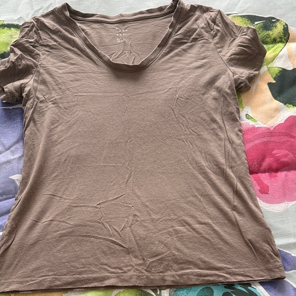 a new day Women's Tan Short Sleeve Tee